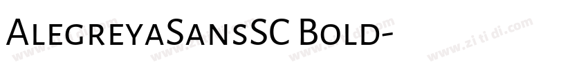 AlegreyaSansSC Bold字体转换